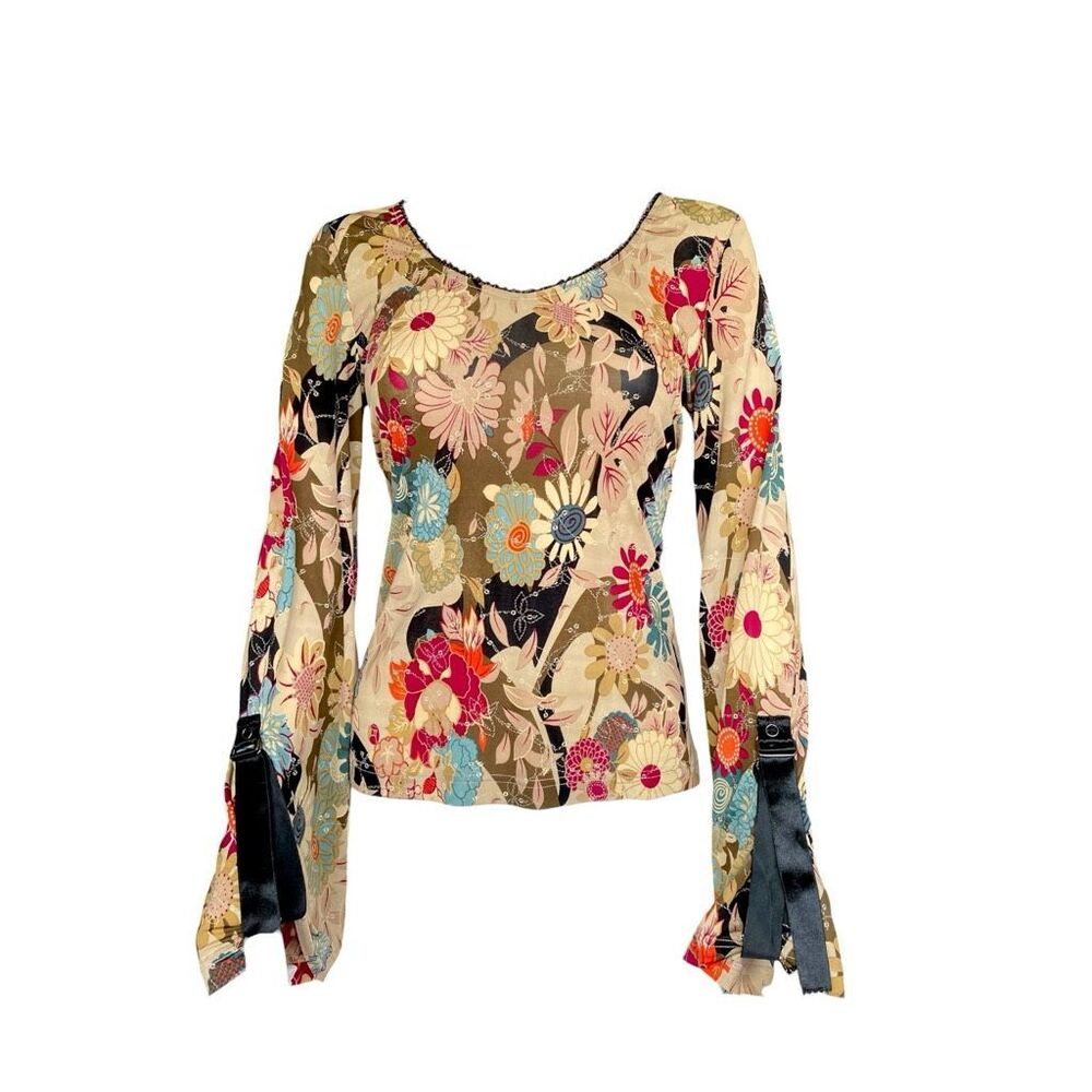 euro vintage fairy bell sleeve blouse